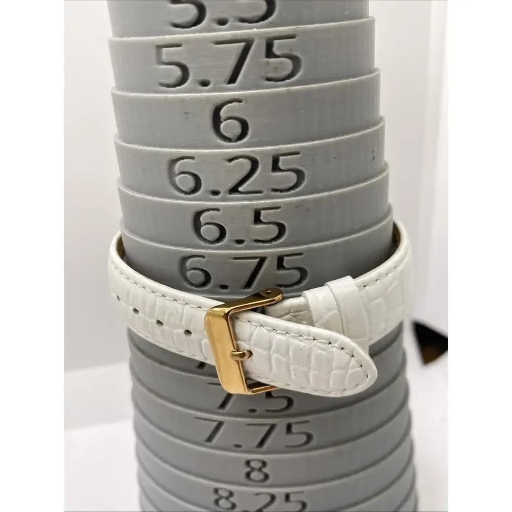 Freestyle Shark Rosegold Rhinestone White Leather Band Surfing Watch New Battery